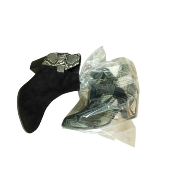 Vionic size 10 Black Naomi  Snake Side Zip Ankle Boots NEW W/Box - Picture 1 of 5